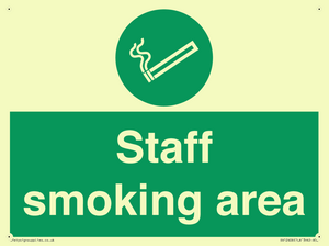 Staff smoking area
